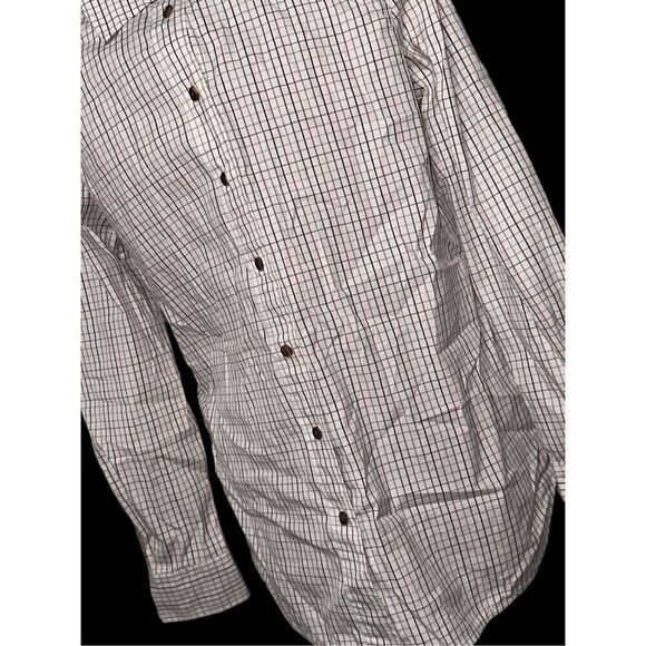 EXCELLENT CONDITION Retails: $378 Lafayette 148 New James Checked Shirt Sagebrus - Picture 11 of 14